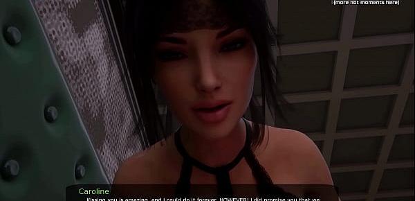  Hot blackhaired babe stepsister with a big ass and nice sexy huge tits is jerking off a big cock and gets her wet horny pussy licked l My sexiest gameplay moments l Milfy City l Part 36